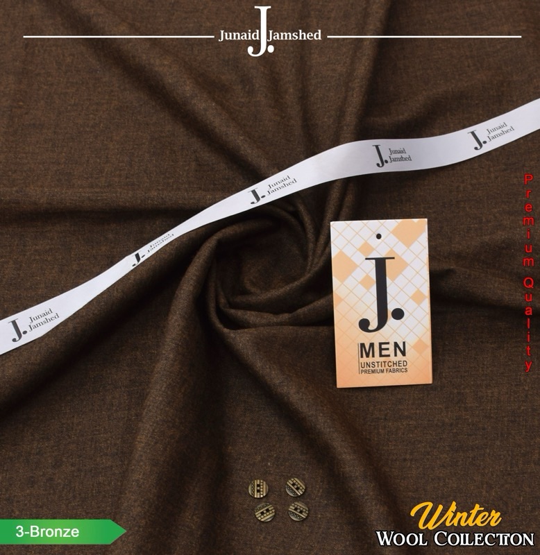 Top quality J. Men unstitched wool suit for winter season in Pakistan