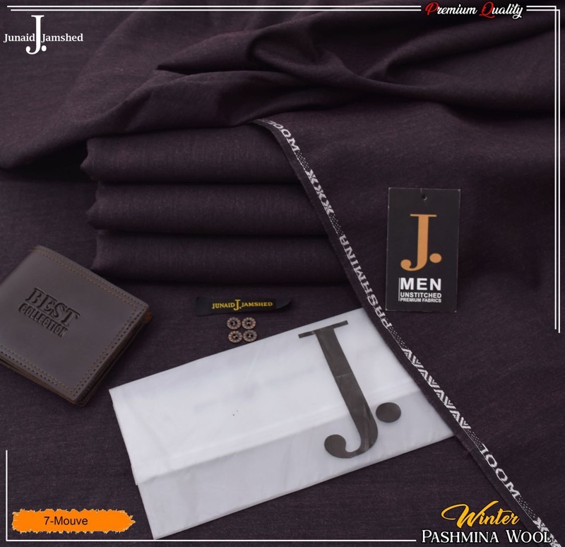 J. Men DG Series winter unstitched wool suit for traditional Pakistani wear