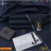 J. Men Wool Suit fabric bundle with original packaging and black buttons