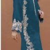 Elegant 2PC Embroidered Sapphire Winter Dhanak Dress for cozy winter styling by Jalwa Store