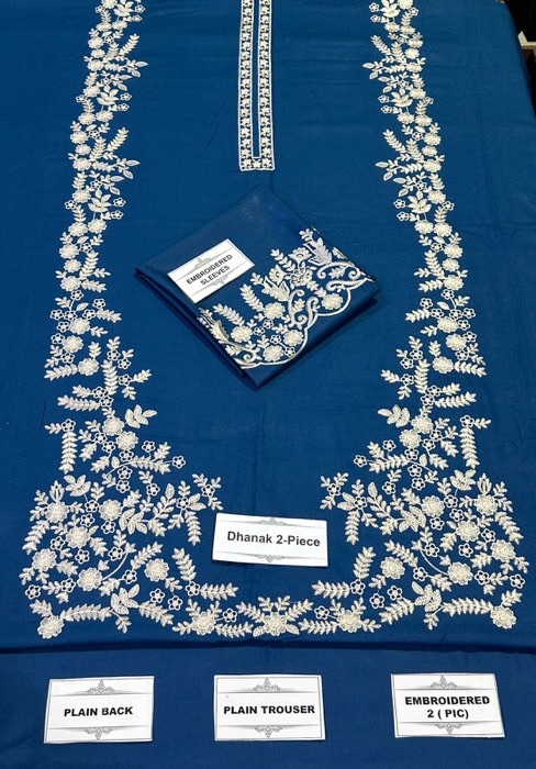 Gorgeous Emerald Sapphire Dhanak 2-Piece Embroidered Winter Collection for cozy winter styling at Jalwa Store