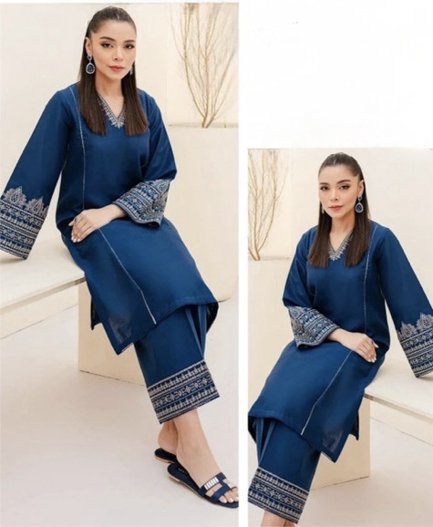 Stylish Rust Unstitched Sapphire Winter Dhanak 2PC Embroidered Suit featuring traditional Pakistani motifs from Jalwa Store Winter Collection