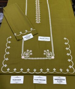 Authentic Plum Sapphire Winter Dhanak 2PC Embroidered Suit with premium winter insulation at Jalwa Store 