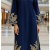 Gorgeous Rust Sapphire Dhanak 2-Piece Embroidered Winter Collection featuring detailed border embroidery - Jalwa Store Exclusive 