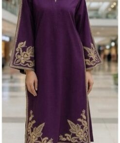 Cozy Red Sapphire Dhanak 2-Piece Embroidered Winter Collection with matching trouser and shirt | Jalwa Store Pakistani Fashion 