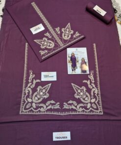 Exclusive Olive Sapphire Dhanak 2-Piece Embroidered Winter Collection with premium winter insulation - Jalwa Store Exclusive 