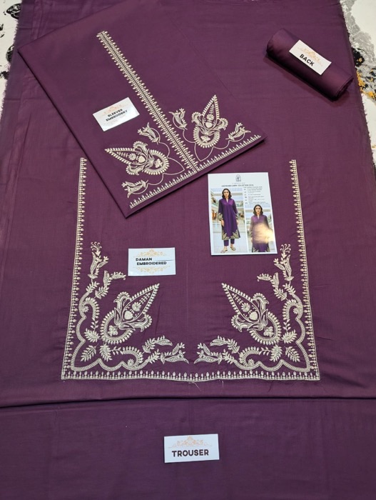 Exclusive Olive Sapphire Dhanak 2-Piece Embroidered Winter Collection with premium winter insulation - Jalwa Store Exclusive