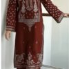 Cozy Red Sapphire Dhanak 2-Piece Embroidered Winter Collection with matching trouser and shirt | Jalwa Store Pakistani Fashion
