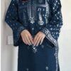 Cozy Red Sapphire Dhanak 2-Piece Embroidered Winter Collection with matching trouser and shirt | Jalwa Store Pakistani Fashion