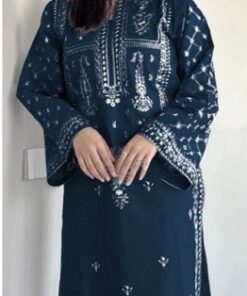 Cozy Red Sapphire Dhanak 2-Piece Embroidered Winter Collection with matching trouser and shirt | Jalwa Store Pakistani Fashion 