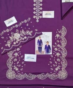 Trendy Blue 2PC Embroidered Sapphire Winter Dhanak Dress with premium winter insulation - Jalwa Store Exclusive 