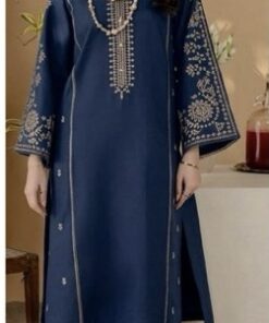 Classic Red Unstitched Sapphire Winter Dhanak 2PC Embroidered Suit with floral embroidered details by Jalwa Store 