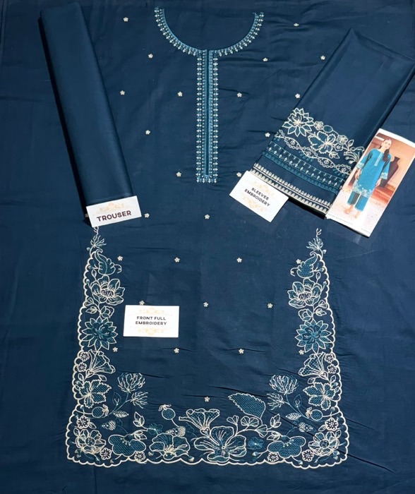 Chic Peach 2PC Embroidered Sapphire Winter Dhanak Dress with matching trouser and shirt from Jalwa Store Winter Collection
