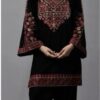 Exclusive Maroon 2PC Embroidered Sapphire Winter Dhanak Dress with intricate threadwork from Jalwa Store Winter Collection 