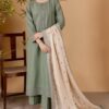 Zoomed in resham thread embroidery on Republic by womenswears SK-688 winter dhanak Pakistani ladies collection