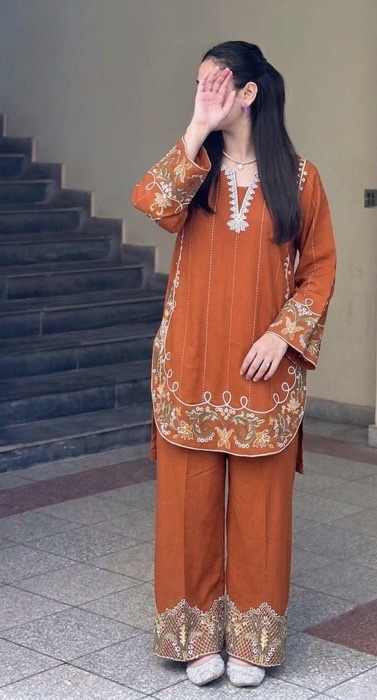 Authentic Teal Pakistani Sapphire Winter Dhanak 2PC Embroidered Wear featuring detailed border embroidery from Jalwa Store Winter Collection