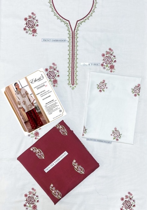 Trendy Green Unstitched Sapphire Winter Dhanak 2PC Embroidered Suit with intricate threadwork - Jalwa Store New Arrivals