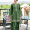 Stunning Teal Pure Dhanak Sapphire Winter 2-Piece Outfit featuring traditional Pakistani motifs - Jalwa Store New Arrivals