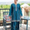 Classic Red Pure Dhanak Sapphire Winter 2-Piece Outfit featuring traditional Pakistani motifs - Jalwa Store Exclusive