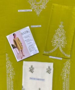 Premium Navy Sapphire Winter Dhanak 2PC Embroidered Suit featuring heavy neckline embroidery - Jalwa Store Exclusive 