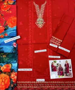 Matching woven winter shawl and trouser fabric of Zara Shahjahan SK-687 winter dhanak Pakistani ladies collection