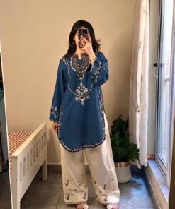 Stylish Burgundy 2PC Embroidered Sapphire Winter Dhanak Dress featuring traditional Pakistani motifs - Jalwa Store Exclusive