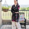 Beautiful Rust Unstitched Sapphire Winter Dhanak 2PC Embroidered Suit with premium winter insulation - Jalwa Store Exclusive
