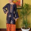 Stylish Maroon 2PC Embroidered Sapphire Winter Dhanak Dress with floral embroidered details - Jalwa Store New Arrivals