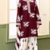 Front full view of Zara Shahjahan SK-686 winter dhanak unstitched 3 piece winter suit at Jalwa Store