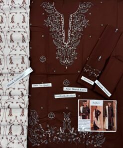 Catalog presentation of Garnit SK-674 winter dhanak unstitched 3 piece winter suit at Jalwa Store