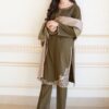 Zoomed in resham thread embroidery on Khaadi SK-678 winter dhanak Pakistani ladies collection