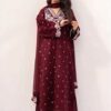 Catalog presentation of Coco by Zara Shahjahan SK-670 winter dhanak unstitched 3 piece winter suit at Jalwa Store