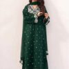 Matching woven winter shawl and trouser fabric of Afsanah SK-668 winter dhanak Pakistani ladies collection