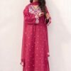 Front shirt and printed daman of Kokum SK-669 winter dhanak unstitched 3 piece winter suit at Jalwa Store