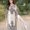 Matching woven winter shawl and trouser fabric of Mariyam Hussain SK-673 winter dhanak Pakistani ladies collection