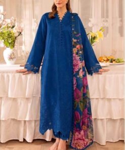 Catalog presentation of Naqsh SK-665 winter dhanak unstitched 3 piece winter suit at Jalwa Store