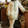 Fine needlework and resham daman patch of Mohagni SK-217 winter dhanak Pakistani ladies collection