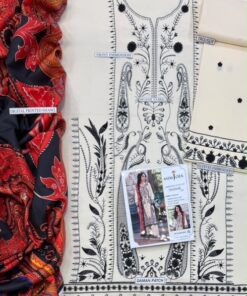 High quality display of Garnet SK-666 winter dhanak unstitched 3 piece winter suit at Jalwa Store