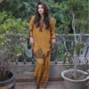 Traditional Brown Sapphire Winter Dhanak 2PC Embroidered Suit with intricate threadwork - Jalwa Store New Arrivals 