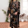 Rust Chunri Print Women Khaddar Ladies Suit for Winter Season in Pakistan