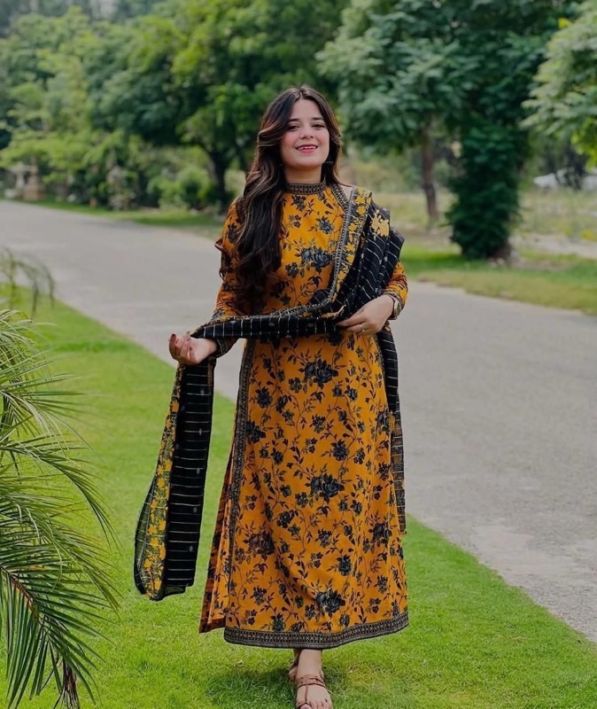 Slate Chunri Print Women Dhanak 3 PC Unstitched for Winter Season in Pakistan