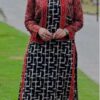 Maroon Ethnic Print Women Dhanak Winter Dress for Winter Season in Pakistan
