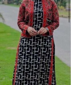 Maroon Ethnic Print Women Dhanak Winter Dress for Winter Season in Pakistan