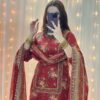 Cyan Chunri Print Women Warm Winter Fabric Unstitched Collection for Winter Season in Pakistan