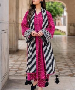 Slate Vibrant Print Women Linen Unstitched Collection for Winter Season in Pakistan