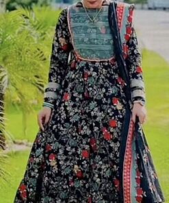 Cyan Vibrant Print Women Linen Unstitched Collection for Winter Season in Pakistan