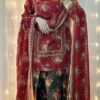 Maroon Ethnic Print Women Dhanak Unstitched Collection for Winter Season in Pakistan
