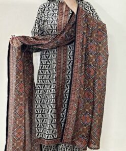 Coral Chunri Print Women Linen Ladies Suit for Winter Season in Pakistan