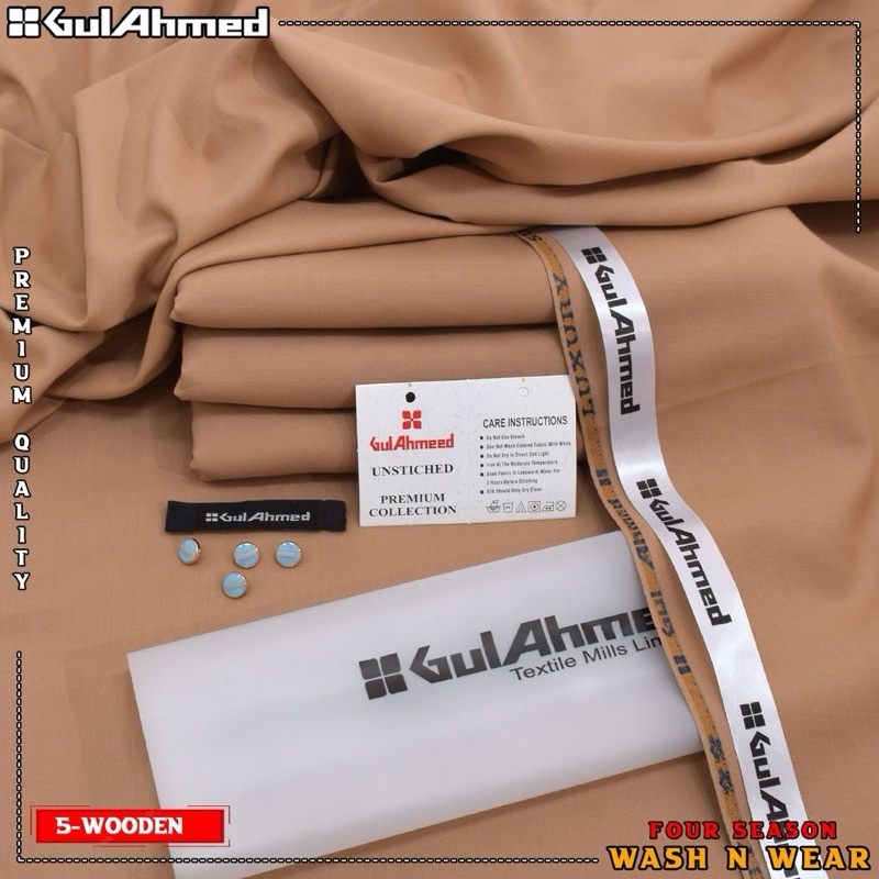 Gul Ahmed men unstitched wash and wear winter suit