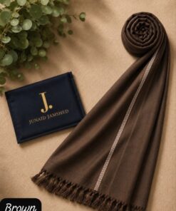 J. premium wool shawl draped over winter wash and wear suit